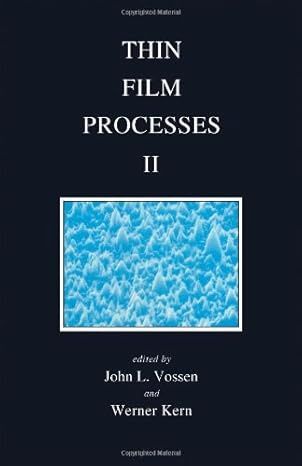 薄膜工艺，第 2 卷 Thin Film Processes, Volume 2