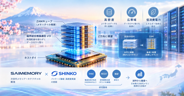 日本SAIMEMORY与新光电气工业签署ZAM下一代内存技术研发与商业化基本协议